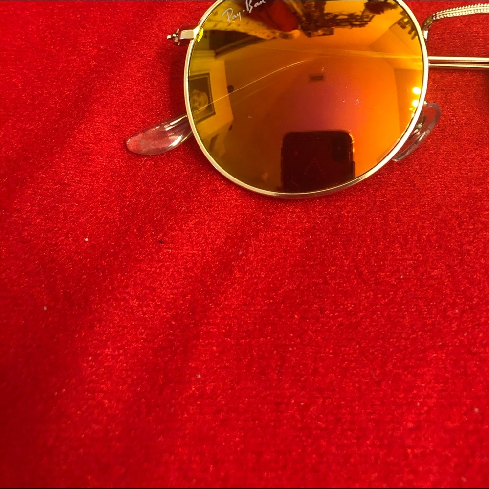 Ray-Ban Round Orange Unisex Sunglasses - Picture 4 of 5